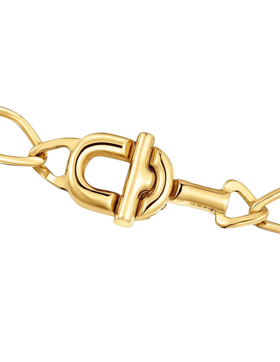 Pulsera de Plata P 925 Manifesto acabado baño de oro 2