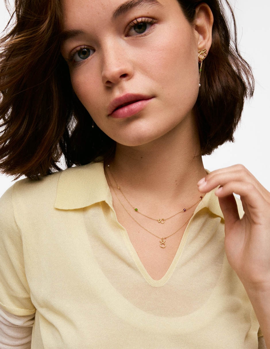 Collar con dije Infinito de oro amarillo 9 K 3