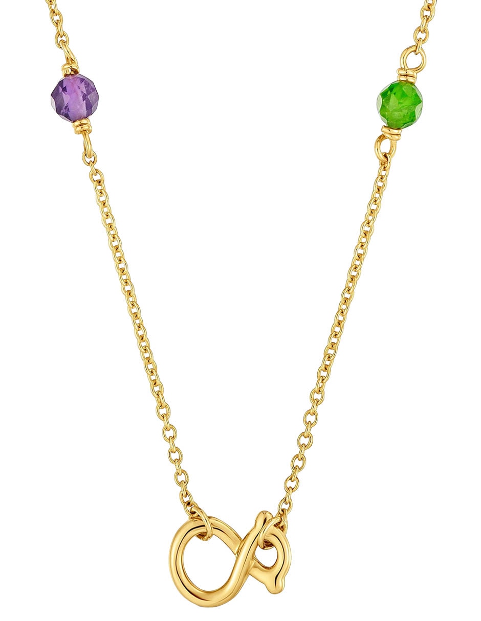 Collar con dije Infinito de oro amarillo 9 K 5