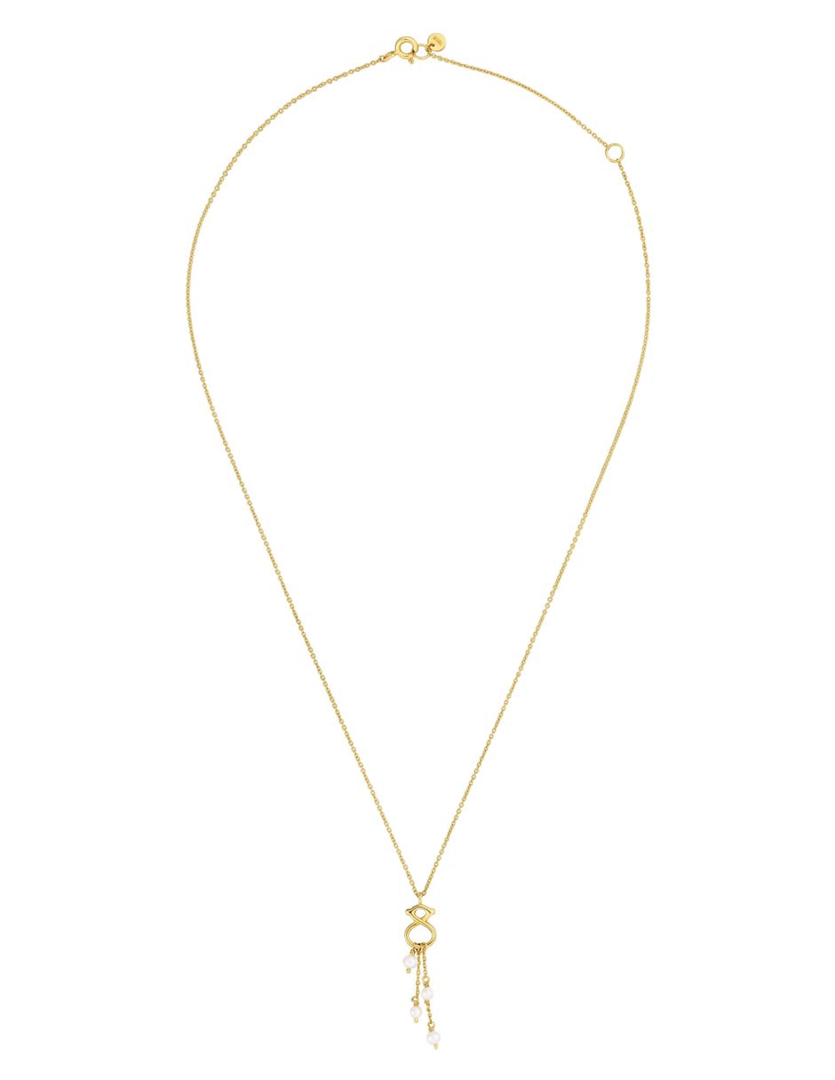 Collar con dije de Oso Infinity de oro amarillo 9 K 1