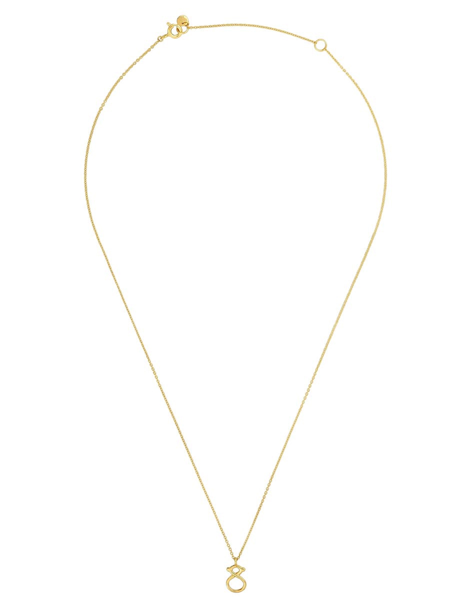 Collar con dije de Oso Infinity de oro amarillo 9 K 1