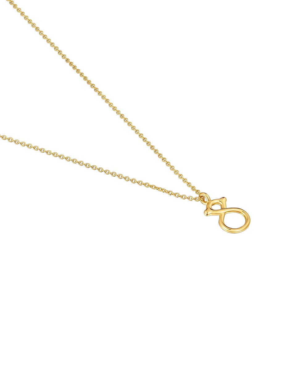 Collar con dije de Oso Infinity de oro amarillo 9 K 6