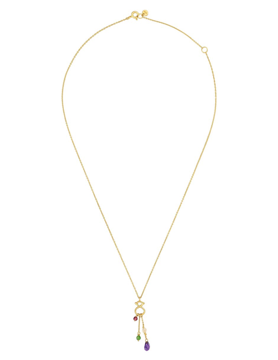 Collar con dije de Oso Infinity de oro amarillo 9 K 1