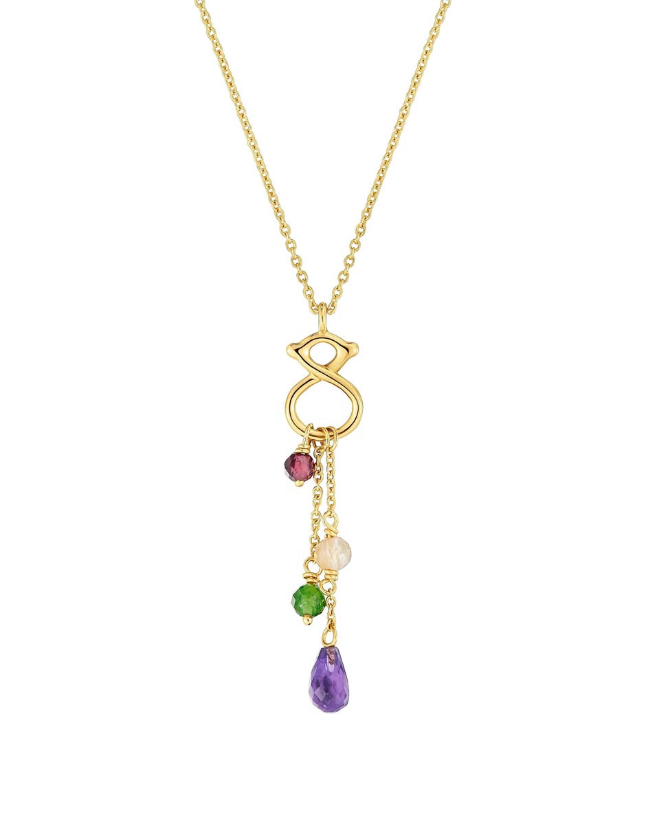 Collar con dije de Oso Infinity de oro amarillo 9 K 3