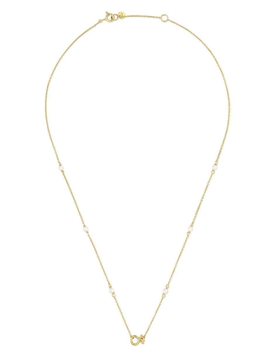 Collar con dije de Infinito Infinity de oro amarillo 9 K 1