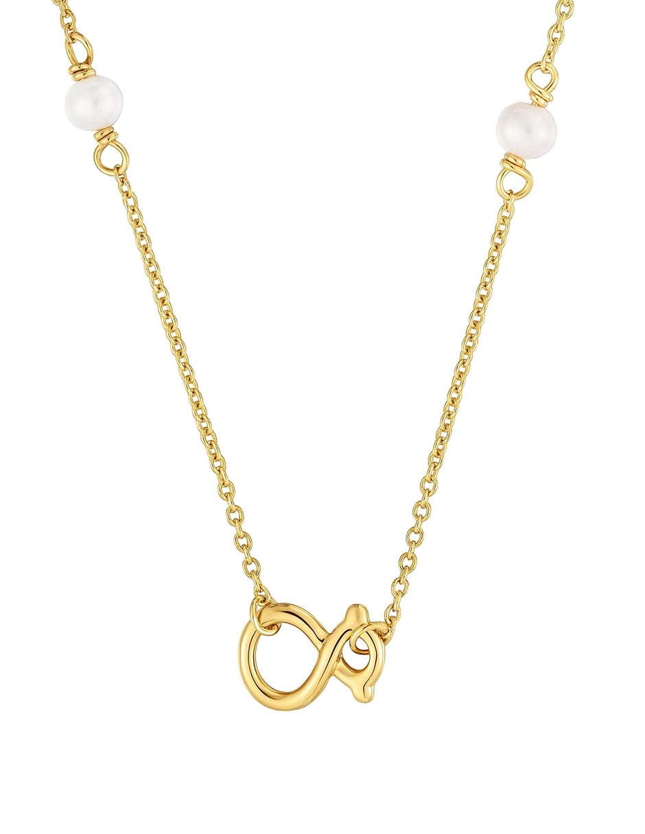Collar con dije de Infinito Infinity de oro amarillo 9 K 5