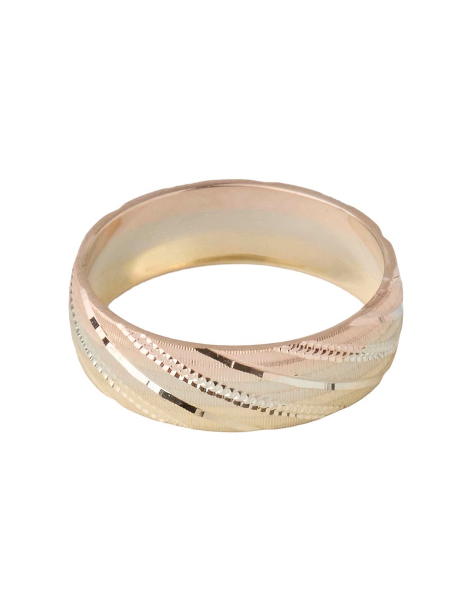 Anillo 10 k de oro florentino texturizado