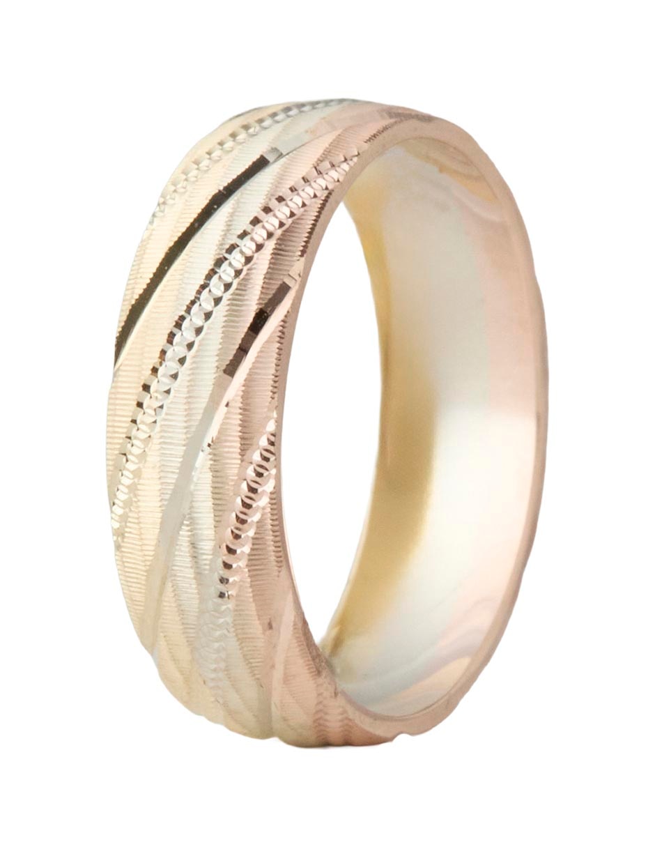 Anillo 10 k de oro florentino texturizado 2