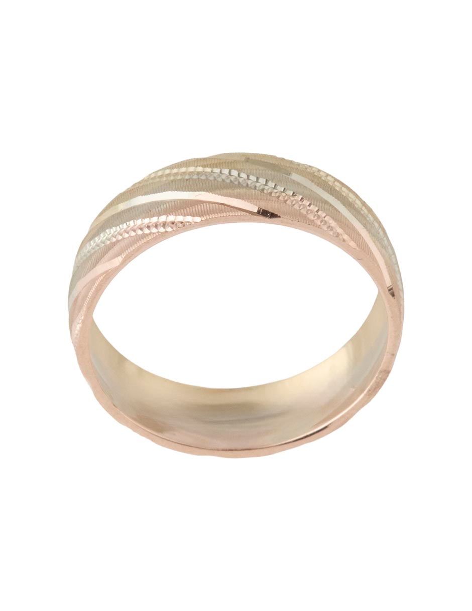 Anillo 10 k de oro florentino texturizado 3