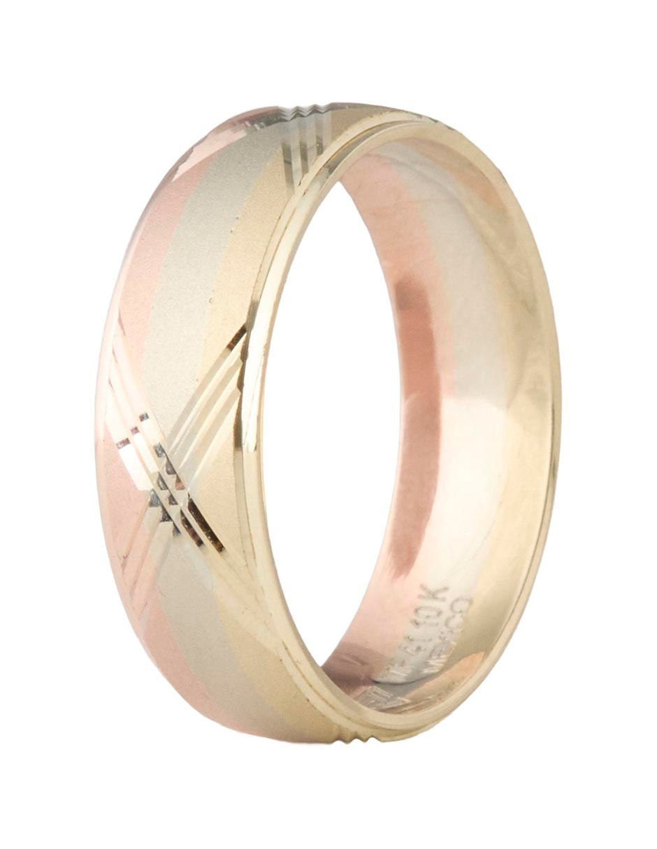 Anillo 10 k de oro florentino pulido 3