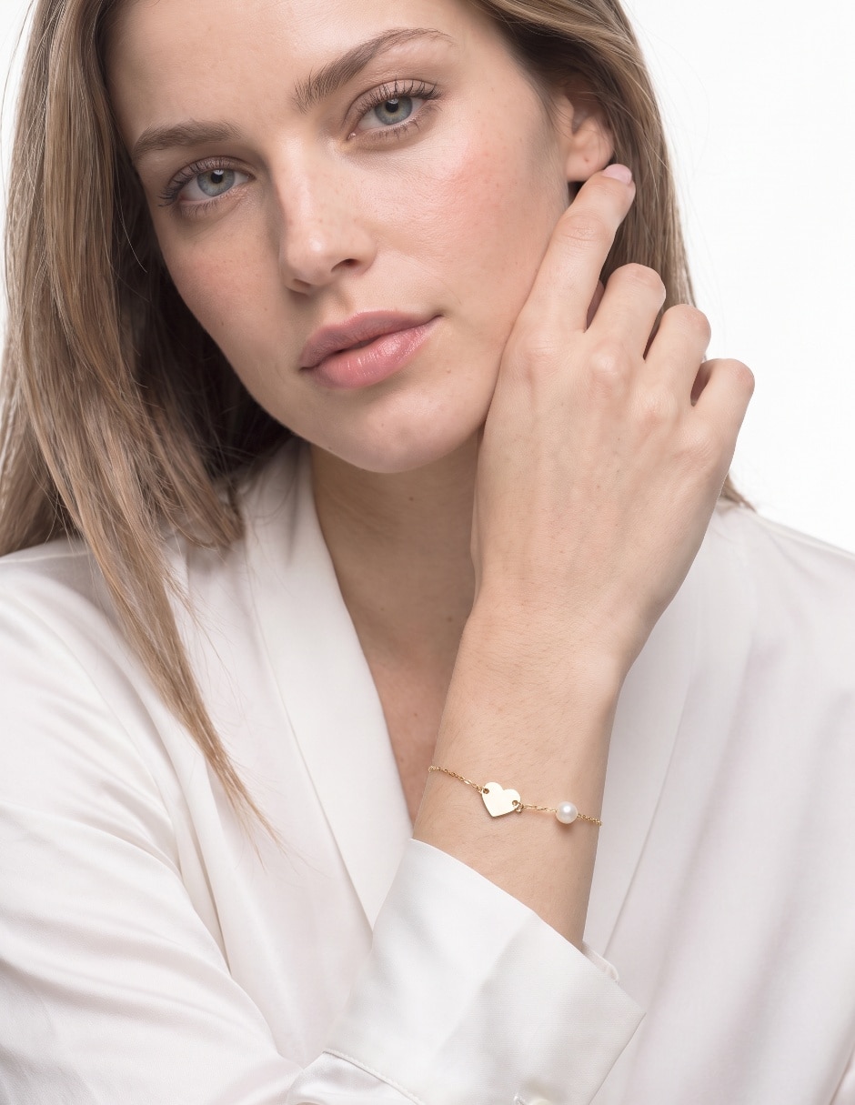 Pulsera de oro 14K Bracelet acabado pulido 3