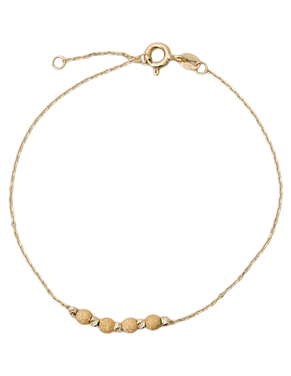 Pulsera de oro 14K Bracelet acabado brillante