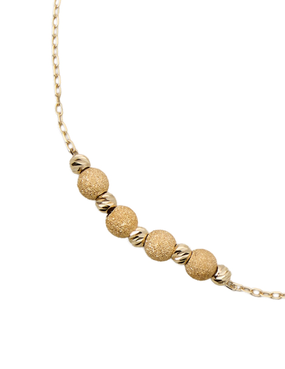 Pulsera de oro 14K Bracelet acabado brillante 2