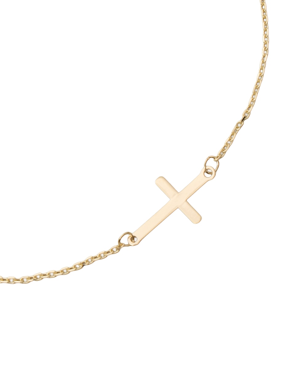 Pulsera de oro 14K Bracelet acabado semi mate 2