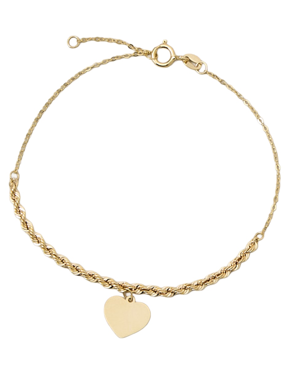 Pulsera de oro con 14 k Bracelet acabado pulido