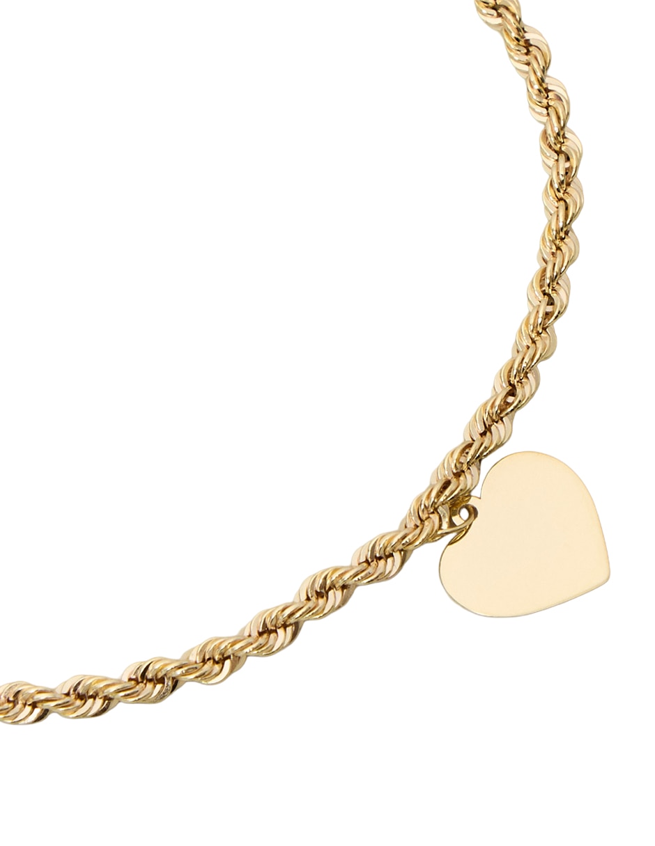 Pulsera de oro con 14 k Bracelet acabado pulido 2