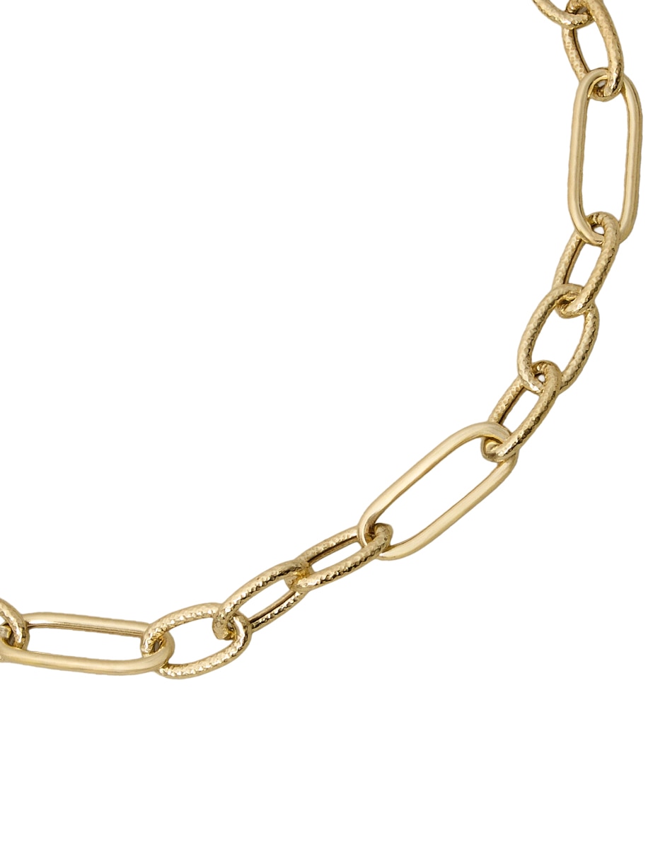 Pulsera de oro 14K Bracelet acabado semi brillante 2