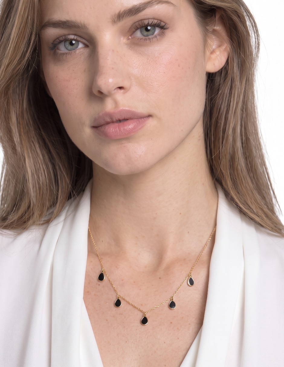 Collar de gota oro amarillo 10 K 3