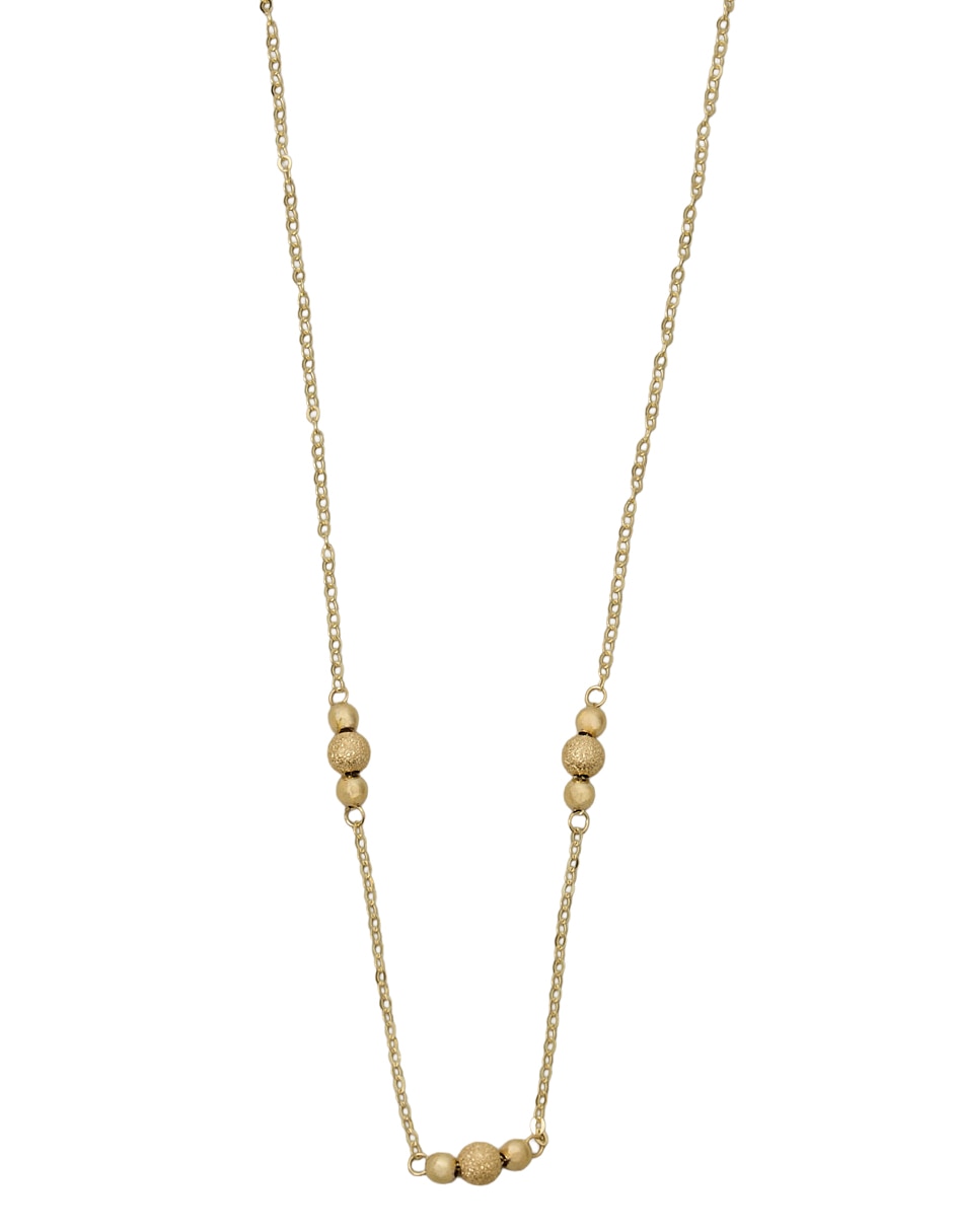 Collar de bola de oro amarillo 10 K