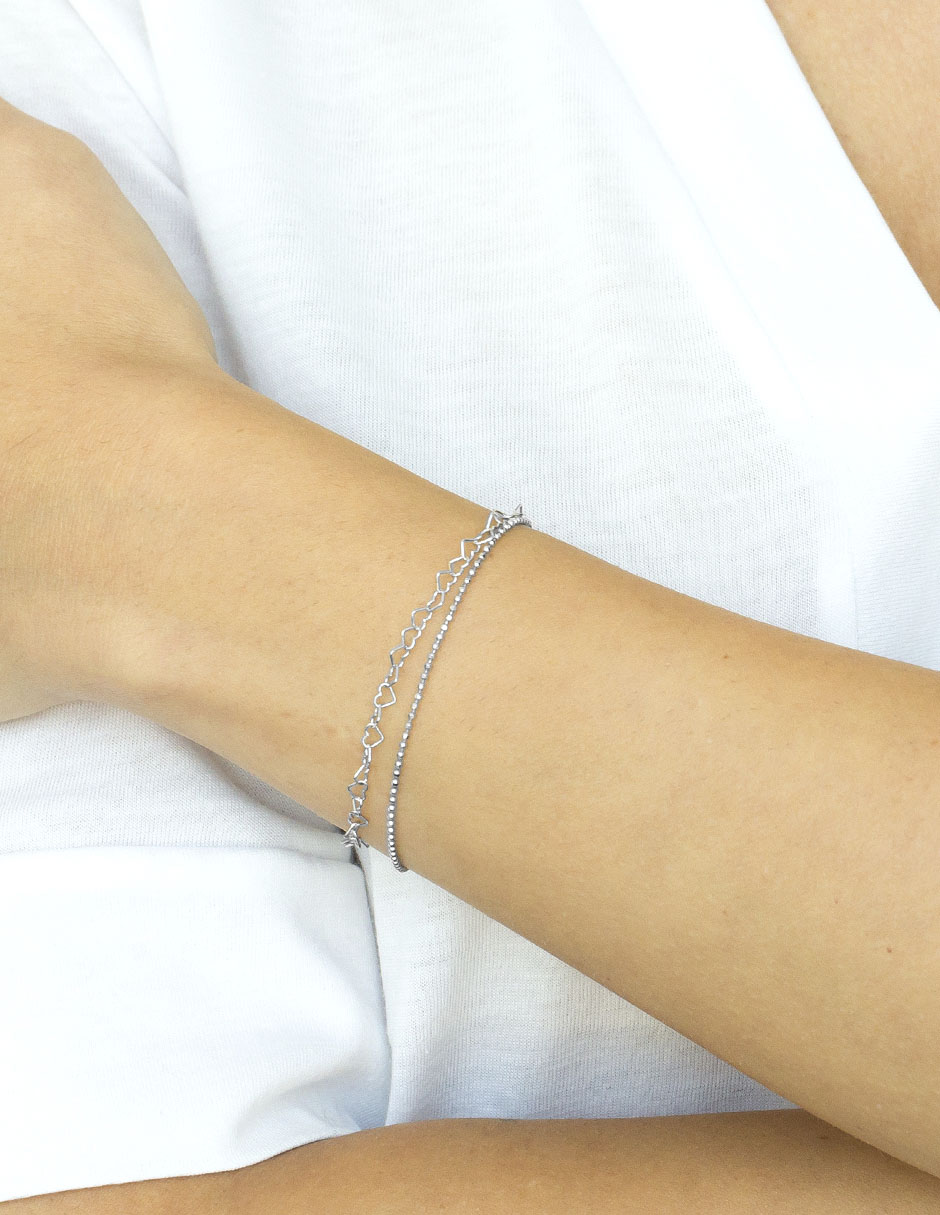 Brazalete de plata p 925 acabado brillante