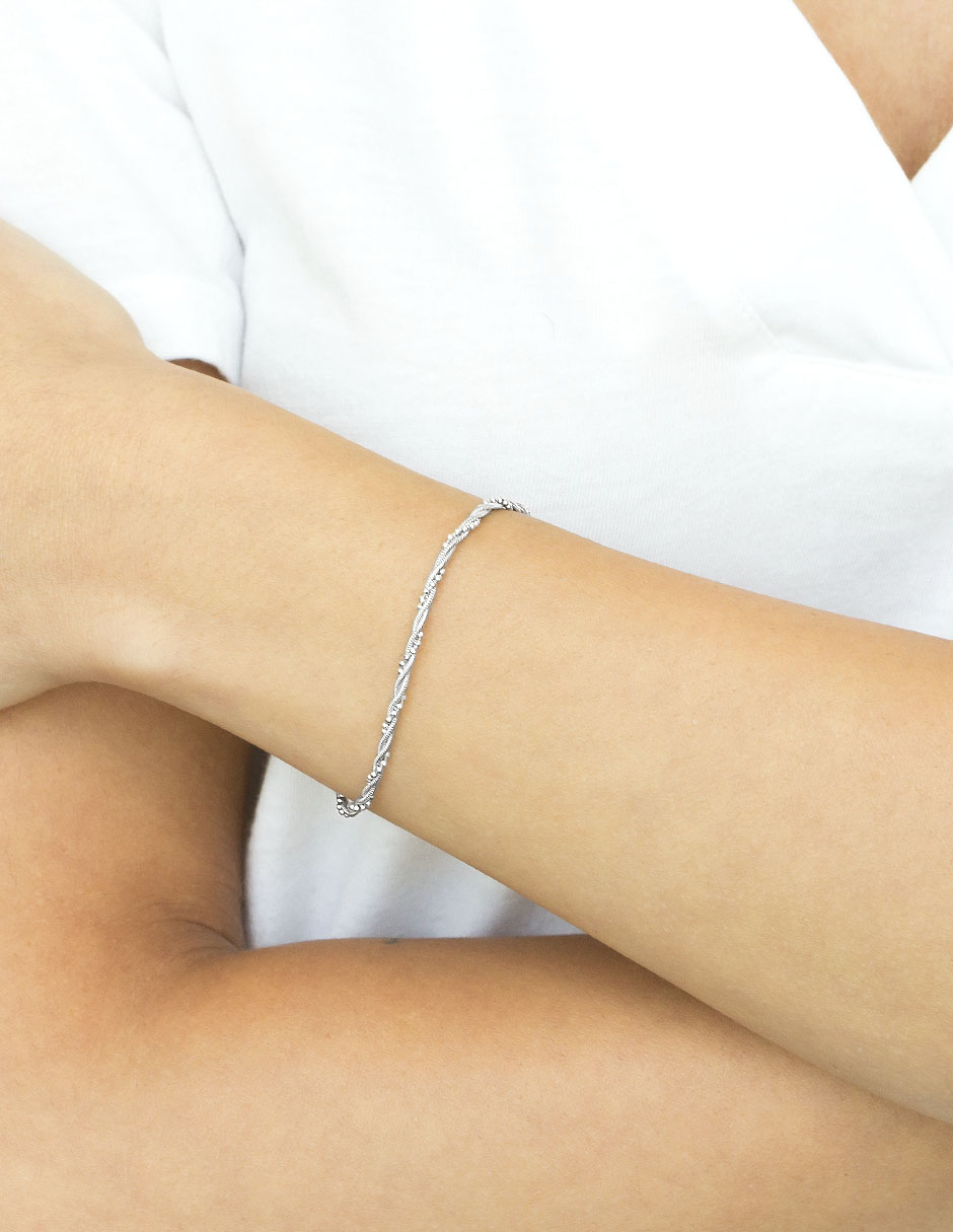 Brazalete de plata p 925 acabado brillante