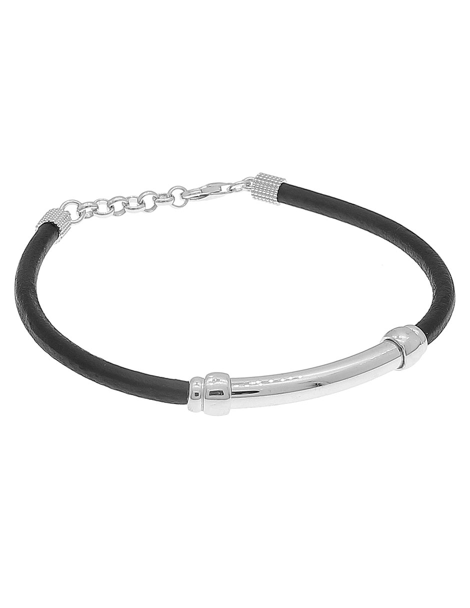 Pulsera de piel acabado semi brillante