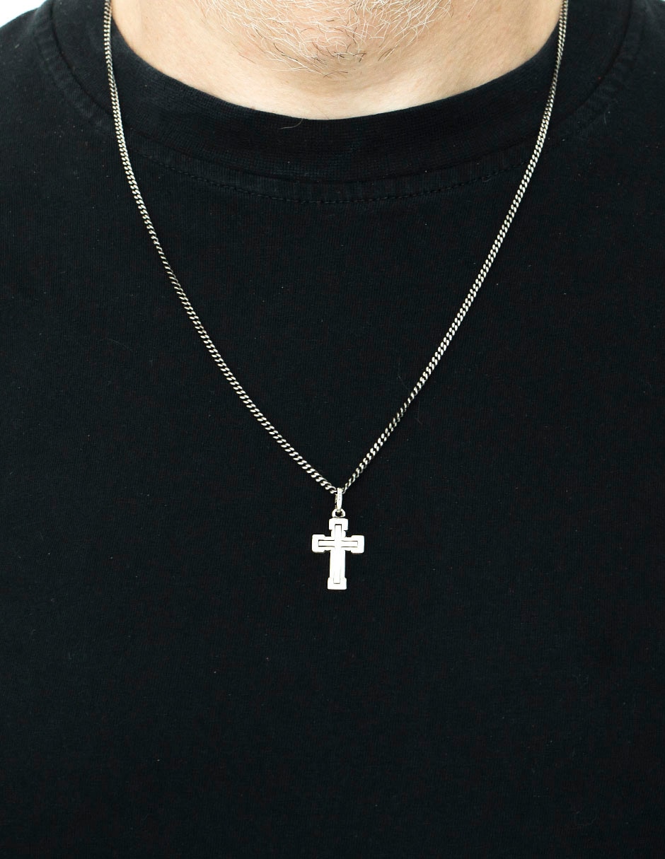 Dije de cruz de plata p 925 2