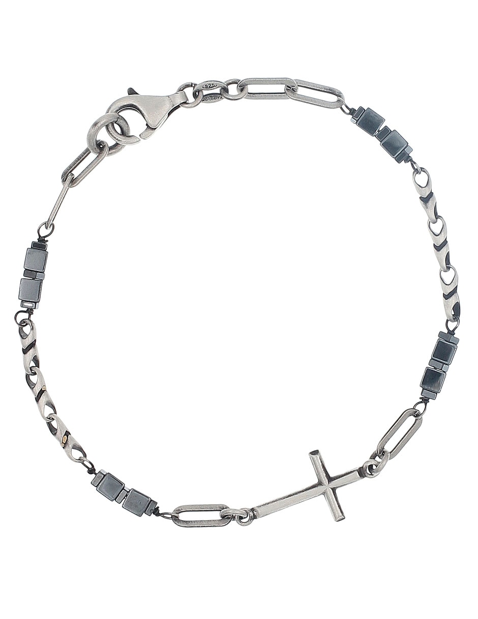 Pulsera de plata p 925 acabado mate