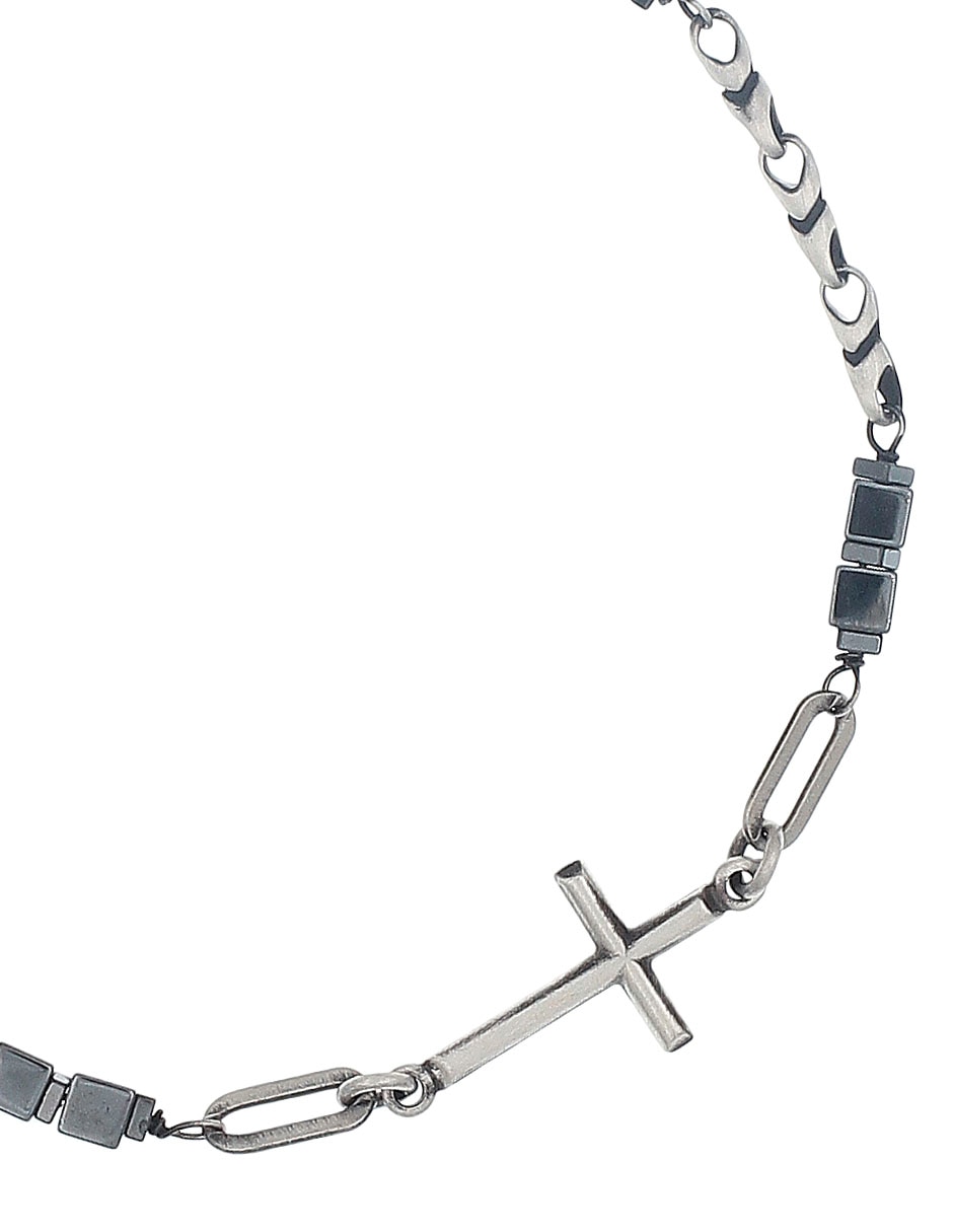 Pulsera de plata p 925 acabado mate