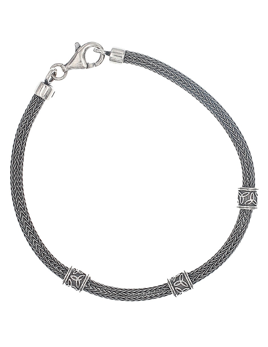 Pulsera de plata p 925 acabado mate