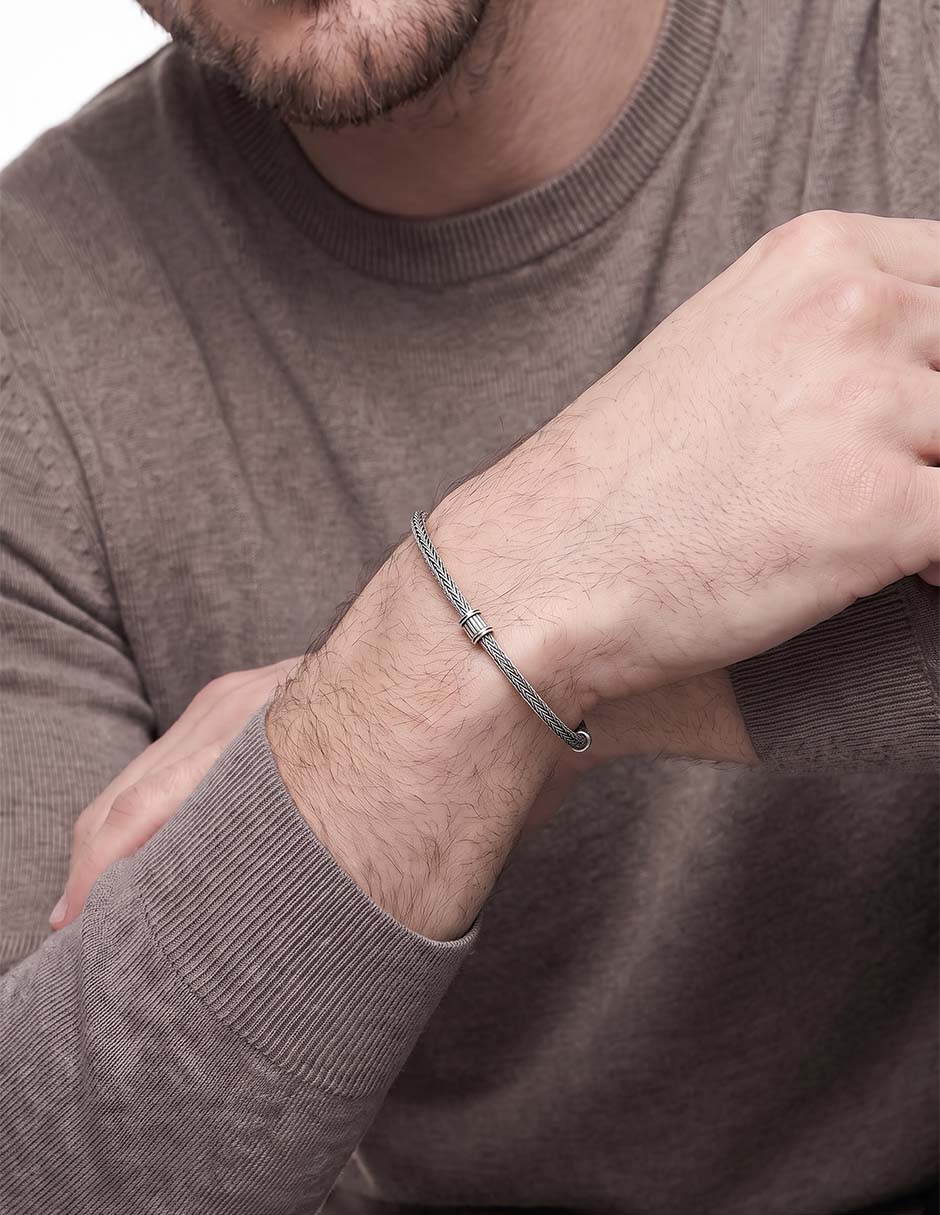 Pulsera de plata p 925 acabado pulido