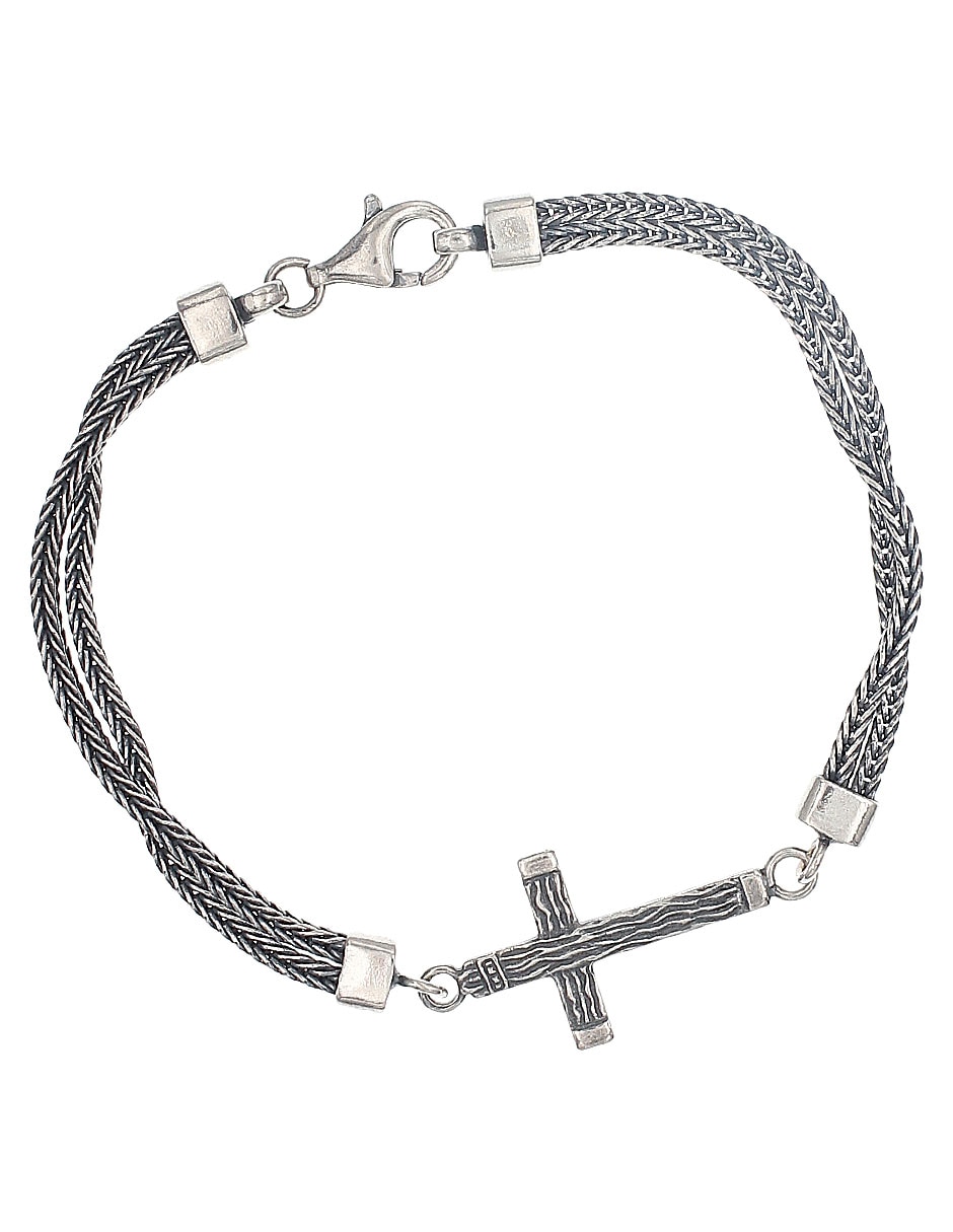 Pulsera de plata p 925 acabado mate