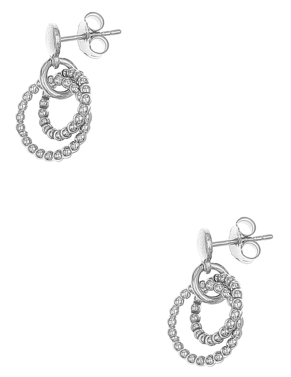 Aretes cortos de plata p 925 con acabado pavé 4