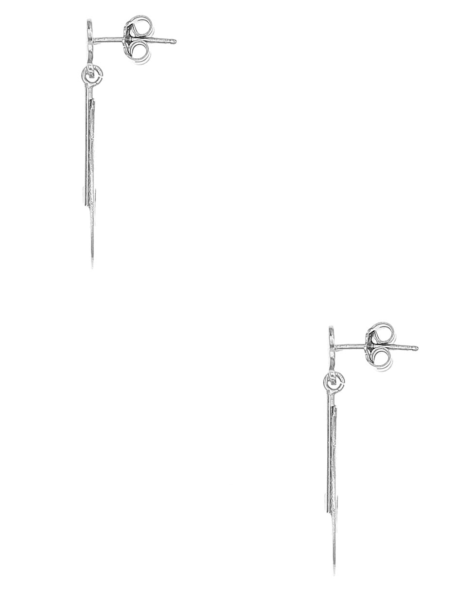 Aretes largos ovalados de plata p 925 acabado brillante