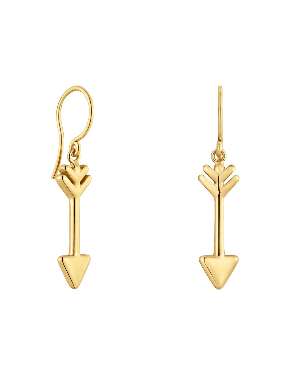 Broqueles Flecha Charming Steel con acabado brillante 1