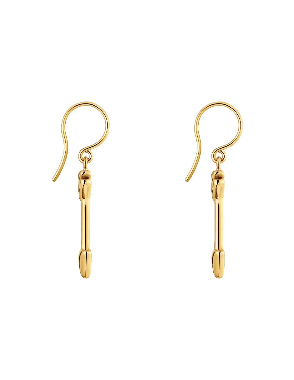Broqueles Flecha Charming Steel con acabado brillante