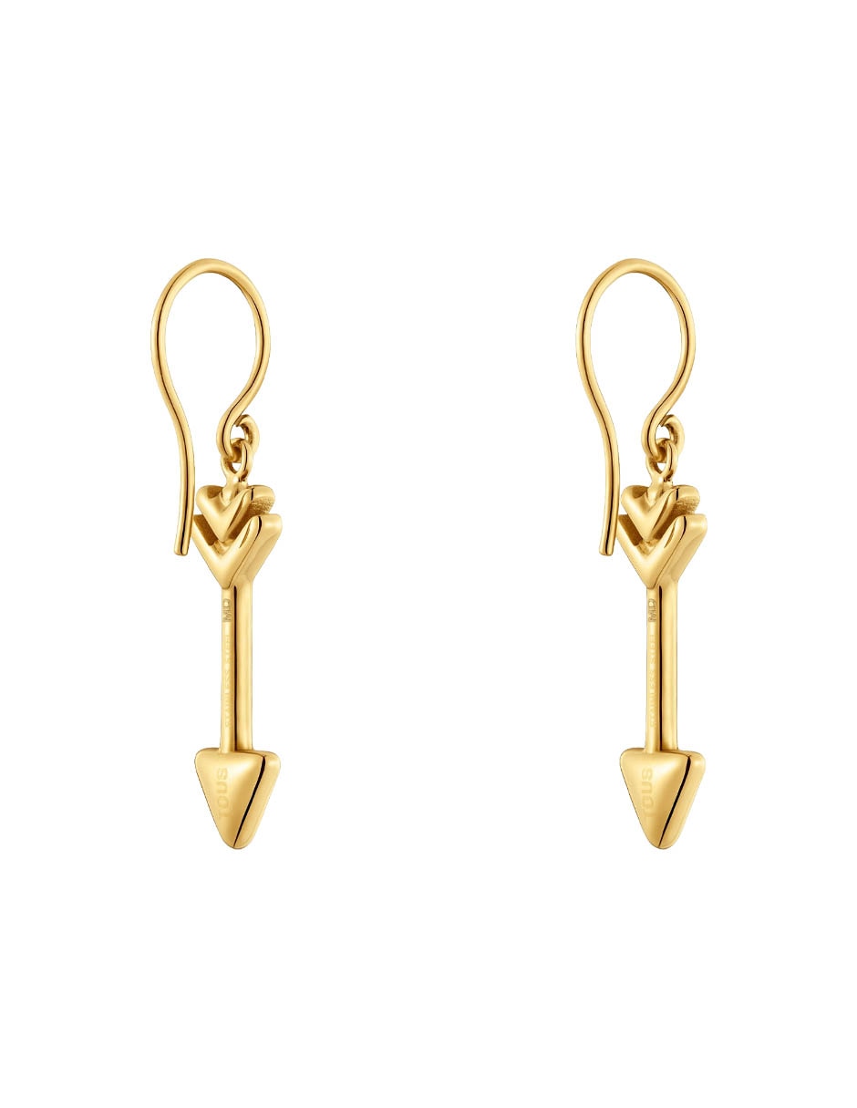 Broqueles Flecha Charming Steel con acabado brillante 3