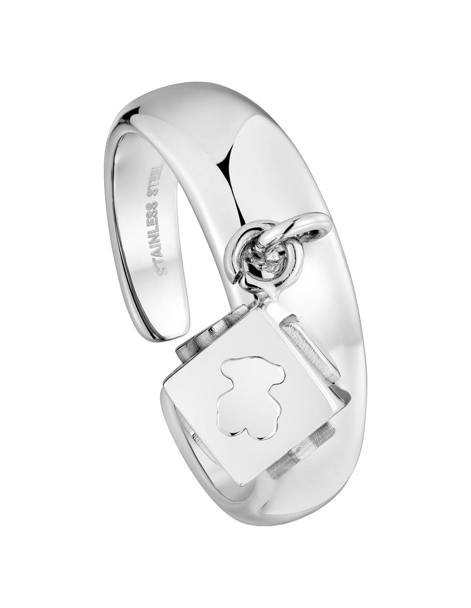 Anillo de cubo Charming Steel brillante