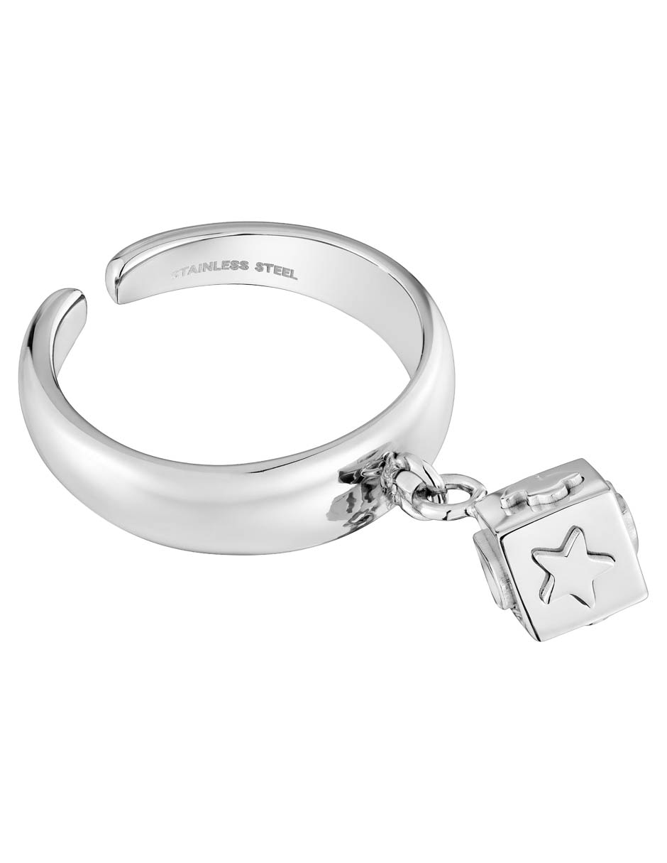 Anillo de cubo Charming Steel brillante 2