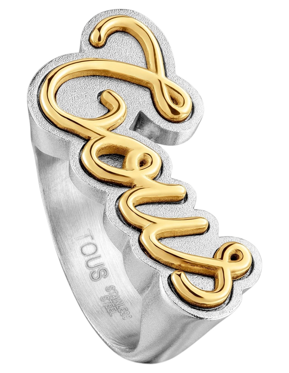 Anillo Logo Charming Steel brillante 2