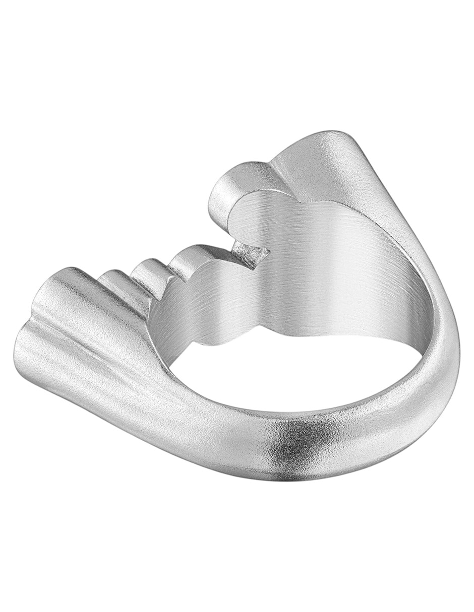 Anillo Logo Charming Steel brillante 4