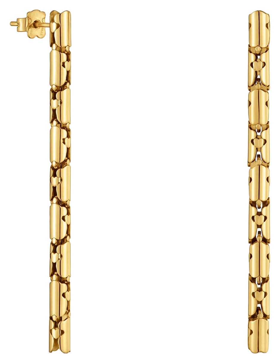 Aretes largos Carrusel con acabado brillante 1