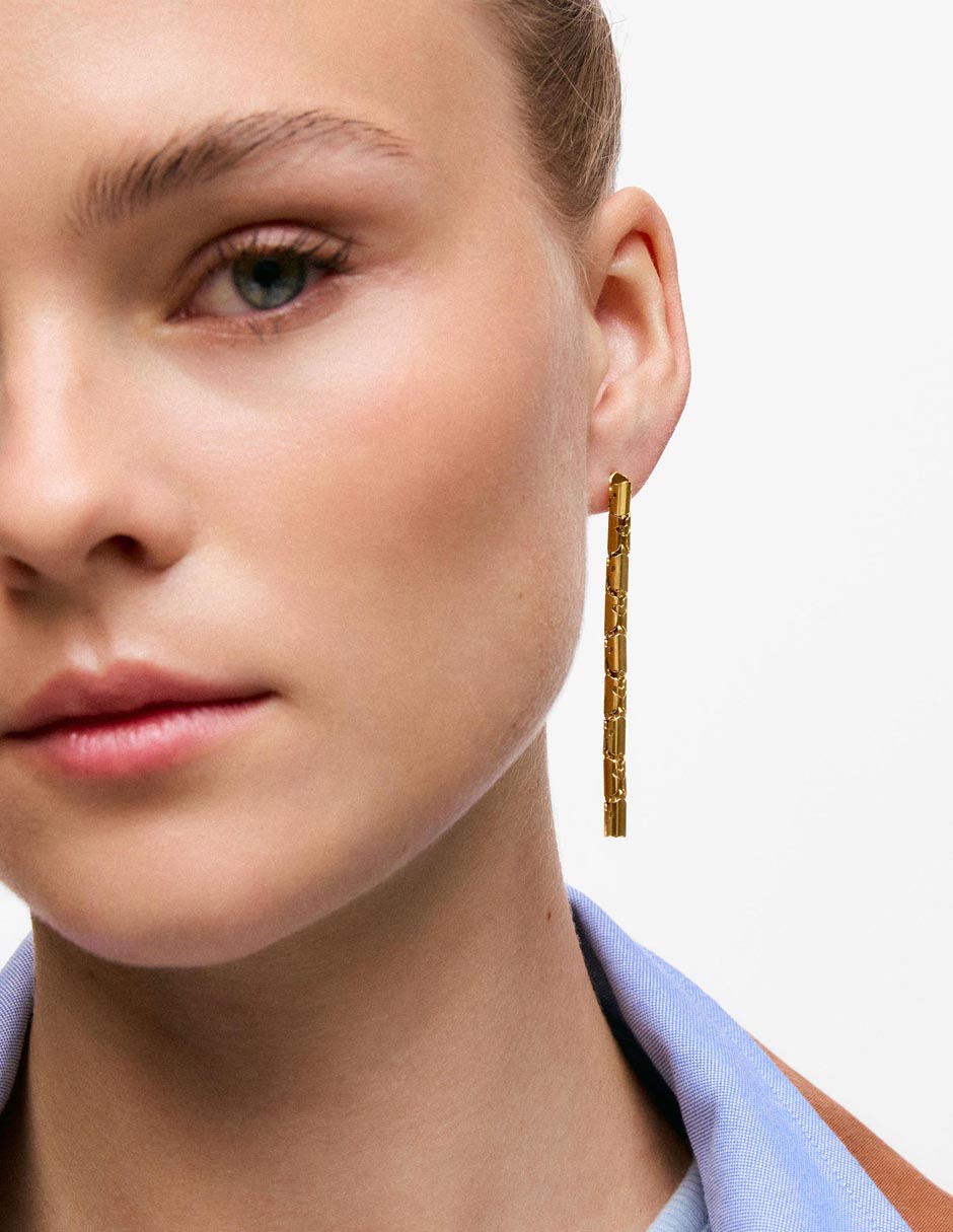 Aretes largos Carrusel con acabado brillante 5