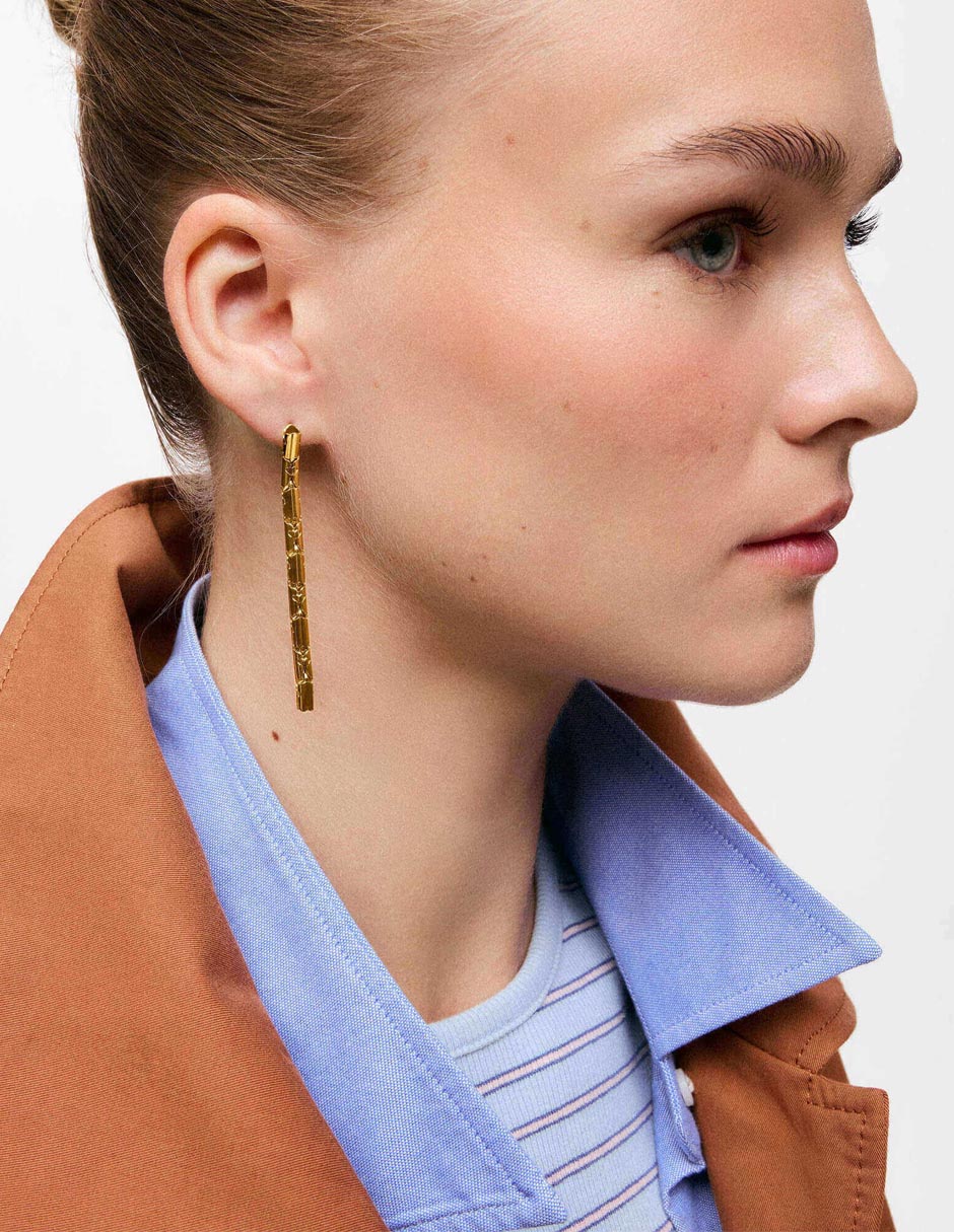 Aretes largos Carrusel con acabado brillante 6