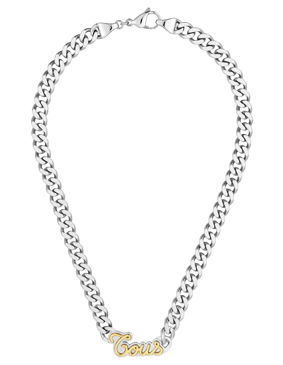 Collar con dije Logo Charming Steel