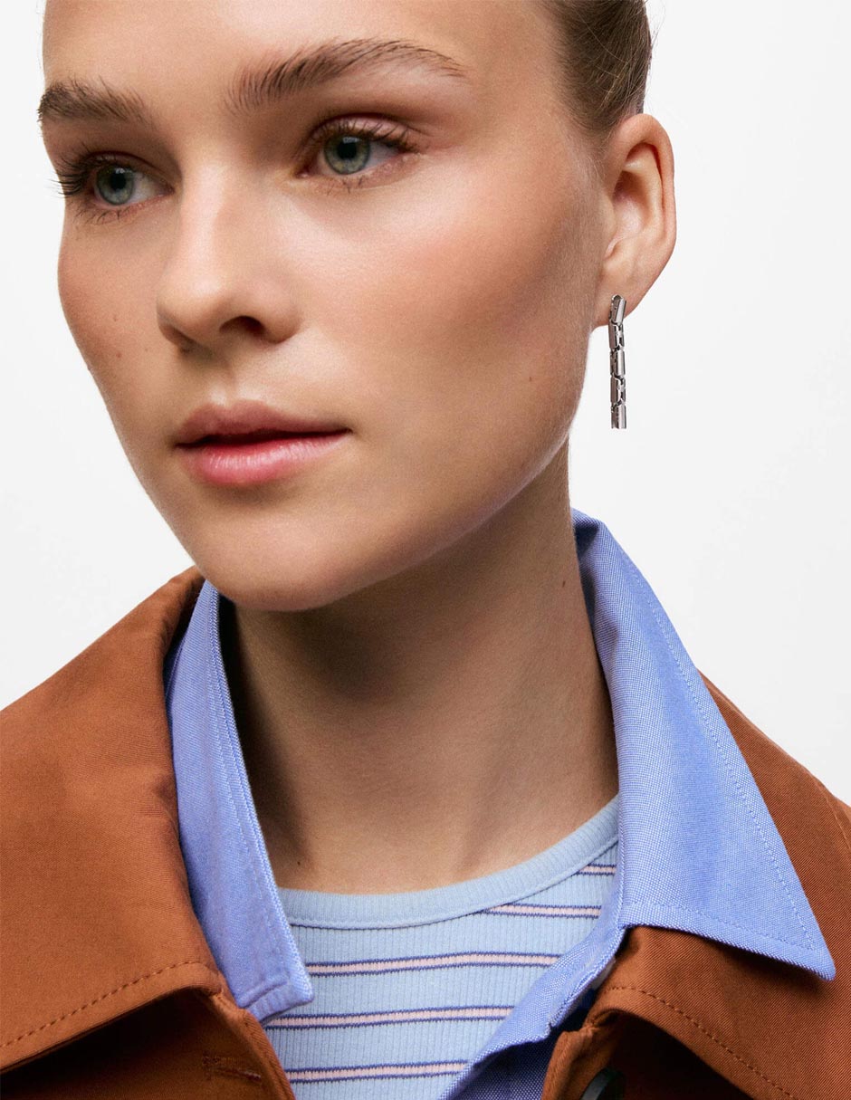 Aretes largos Carrusel con acabado brillante 5