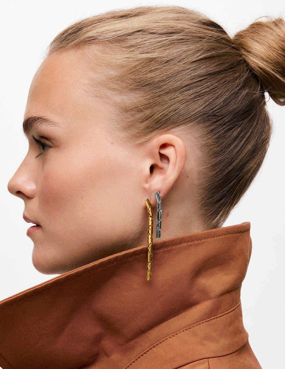 Aretes largos Carrusel con acabado brillante 6