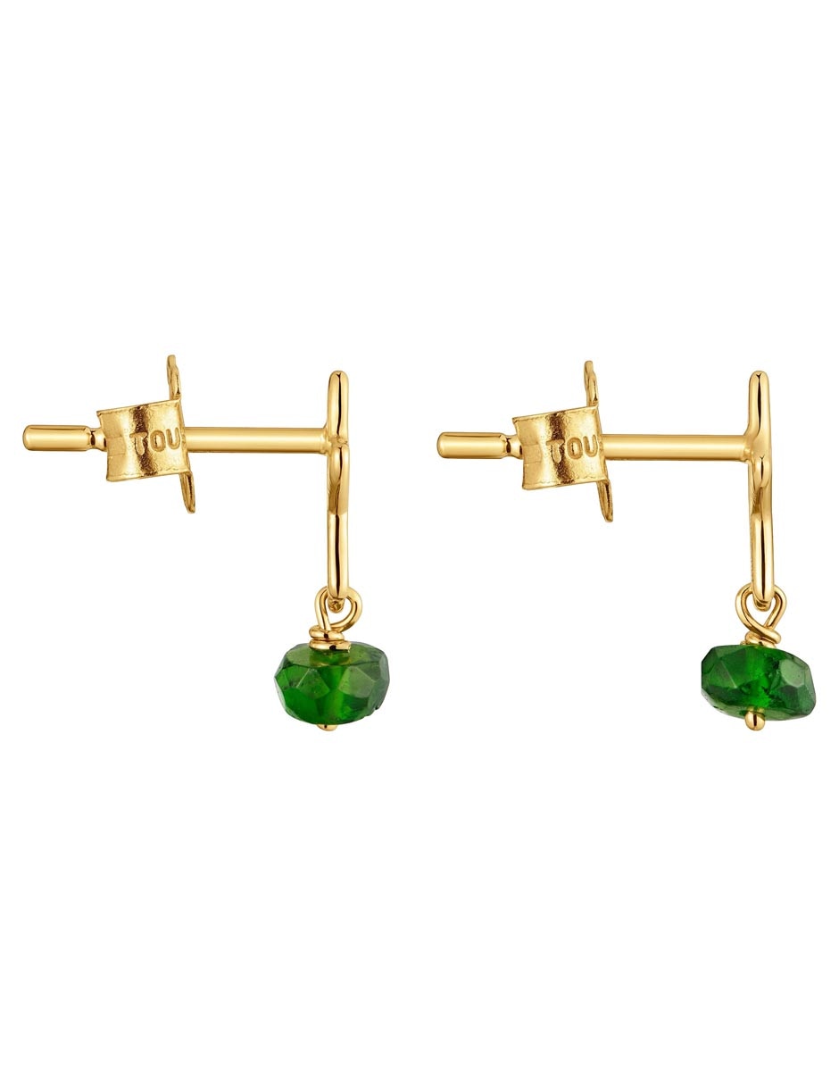 Aretes cortos Estrella Silueta de Oro amarillo 9 K con acabado brillante Cromodiópsido Aretes cortos Estrella Silueta de Oro amarillo 9 K con acabado brillante Cromodiópsido