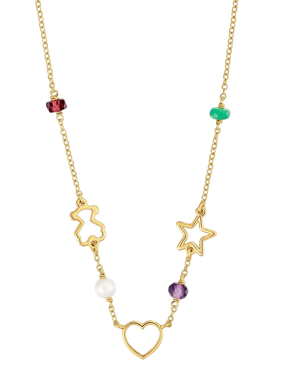 Collar Oso Silueta de oro amarillo 9 K 1