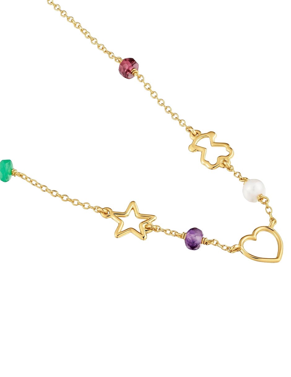 Collar Oso Silueta de oro amarillo 9 K 4